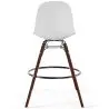 Buy Dining Stool - Scandinavian Design - Dark Wood Legs - Pack of 4 - Lumi White 61580 - in the EU