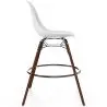 Buy Dining Stool - Scandinavian Design - Dark Wood Legs - Pack of 4 - Lumi White 61580 with a guarantee