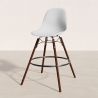 Buy Dining Stool - Scandinavian Design - Dark Wood Legs - Pack of 4 - Lumi White 61580 at MyFaktory