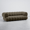 Buy Velvet Upholstered Sofa - Modern Style - 2/3 Seater - Curved Premium Taupe 61486 in the Europe