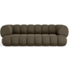 Buy Velvet Upholstered Sofa - Modern Style - 2/3 Seater - Curved Premium Taupe 61486 - prices