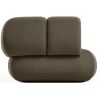 Buy Velvet Upholstered Sofa - Modern Style - 2/3 Seater - Curved Premium Taupe 61486 at MyFaktory