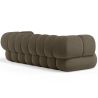 Buy Velvet Upholstered Sofa - Modern Style - 2/3 Seater - Curved Premium Taupe 61486 in the Europe