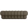Buy Velvet Upholstered Sofa - Modern Style - 2/3 Seater - Curved Premium Taupe 61486 home delivery