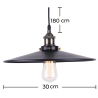 Buy Edison 162 Pendant Lamp – Aluminum Black 50860 home delivery