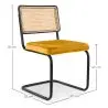 Buy Dining Chair - Upholstered in Velvet - Wood & Rattan - New Edition - Nema Mustard 61590 - in the EU