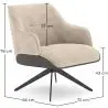 Buy Modern Upholstered Armchair Mid-Century Style - Courtin White 61581 with a guarantee