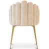 Buy Dining Chair Shell-Style in Velvet - Golden Legs - Exotic Glam Beige 61593 - in the EU