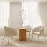 Buy Dining Chair Shell-Style in Velvet - Golden Legs - Exotic Glam Beige 61593 in the Europe