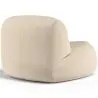 Buy Organic-Shaped Lounge Armchair - Velvet Upholstered Armchair Scandinavian Modern Design - Dustine White 61587 in the Europe