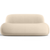 Buy Organic-Shaped Sofa - 2/3 Seater - Velvet Upholstered Scandinavian Modern Design - Dustine White 61588 - in the EU
