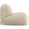Buy Organic-Shaped Sofa - Velvet Upholstered Scandinavian Modern Design - Dustine White 61588 at MyFaktory