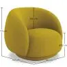 Buy Modern Rounded Armchair - Comfort and Style for Luxury Décor - Serida Yellow 61586 in the Europe