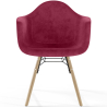 Buy Velvet Dining Chair - Scandinavian Design and Wooden Legs - Skandiva  Dark red 61594 - in the EU