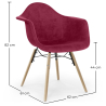 Buy Velvet Dining Chair - Scandinavian Design and Wooden Legs - Skandiva  Dark red 61594 in the Europe