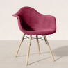 Buy Velvet Dining Chair - Scandinavian Design and Wooden Legs - Skandiva  Dark red 61594 at MyFaktory