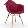 Buy Velvet Dining Chair - Scandinavian Design and Wooden Legs - Skandiva  Dark red 61594 with a guarantee
