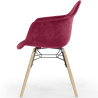 Buy Velvet Dining Chair - Scandinavian Design and Wooden Legs - Skandiva  Dark red 61594 - in the EU