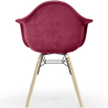 Buy Velvet Dining Chair - Scandinavian Design and Wooden Legs - Skandiva  Dark red 61594 at MyFaktory