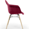 Buy Velvet Dining Chair - Scandinavian Design and Wooden Legs - Skandiva  Dark red 61594 - prices