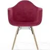 Buy Velvet Dining Chair - Scandinavian Design and Wooden Legs - Skandiva  Dark red 61594 - in the EU