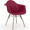 Buy Velvet Dining Chair - Scandinavian Design and Wooden Legs - Skandiva  Dark red 61594 at MyFaktory