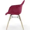 Buy Velvet Dining Chair - Scandinavian Design and Wooden Legs - Skandiva  Dark red 61594 home delivery
