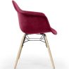 Buy Velvet Dining Chair - Scandinavian Design and Wooden Legs - Skandiva  Dark red 61594 home delivery
