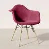 Buy Velvet Dining Chair - Scandinavian Design and Wooden Legs - Skandiva  Dark red 61594 - prices