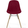 Buy Velvet Dining Chair - Scandinavian Design and Wooden Legs - Lumi Dark red 61595 - in the EU