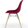 Buy Velvet Dining Chair - Scandinavian Design and Wooden Legs - Lumi Dark red 61595 with a guarantee