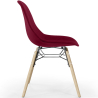 Buy Velvet Dining Chair - Scandinavian Design and Wooden Legs - Lumi Dark red 61595 - in the EU