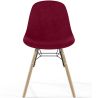 Buy Velvet Dining Chair - Scandinavian Design and Wooden Legs - Lumi Dark red 61595 - in the EU