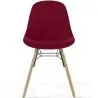 Buy Velvet Dining Chair - Scandinavian Design and Wooden Legs - Lumi Dark red 61595 - in the EU