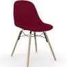 Buy Velvet Dining Chair - Scandinavian Design and Wooden Legs - Lumi Dark red 61595 in the Europe