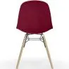 Buy Velvet Dining Chair - Scandinavian Design and Wooden Legs - Lumi Dark red 61595 - in the EU