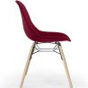 Buy Velvet Dining Chair - Scandinavian Design and Wooden Legs - Lumi Dark red 61595 home delivery