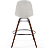 Buy Velvet Bar Stool - Scandinavian Design and Dark Wood Legs - Lumi Light grey 61598 in the Europe