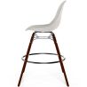 Buy Velvet Bar Stool - Scandinavian Design and Dark Wood Legs - Lumi Light grey 61598 in the Europe