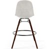 Buy Velvet Bar Stool - Scandinavian Design and Dark Wood Legs - Lumi Light grey 61598 with a guarantee