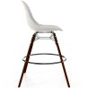 Buy Velvet Bar Stool - Scandinavian Design and Dark Wood Legs - Lumi Light grey 61598 home delivery