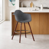 Buy Velvet Bar Stool - Scandinavian Design and Dark Wood Legs - Skandiva  Yellow 61599 home delivery