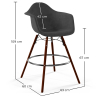 Buy Velvet Bar Stool - Scandinavian Design and Dark Wood Legs - Skandiva  Yellow 61599 home delivery