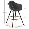 Buy Velvet Bar Stool - Scandinavian Design and Dark Wood Legs - Skandiva  Black 61599 - in the EU