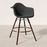 Buy Velvet Bar Stool - Scandinavian Design and Dark Wood Legs - Skandiva  Black 61599 - prices
