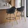 Buy Velvet Bar Stool - Scandinavian Design and Wooden Legs - Skandiva  Yellow 61597 - prices