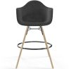 Buy Velvet Bar Stool - Scandinavian Design and Wooden Legs - Skandiva  Black 61597 - in the EU