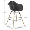 Buy Velvet Bar Stool - Scandinavian Design and Wooden Legs - Skandiva  Black 61597 - prices
