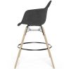 Buy Velvet Bar Stool - Scandinavian Design and Wooden Legs - Skandiva  Black 61597 in the Europe