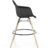 Buy Velvet Bar Stool - Scandinavian Design and Wooden Legs - Skandiva  Black 61597 home delivery